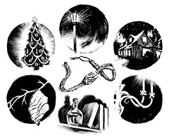 Interior Illustrations for Fantastical Mystery Novel